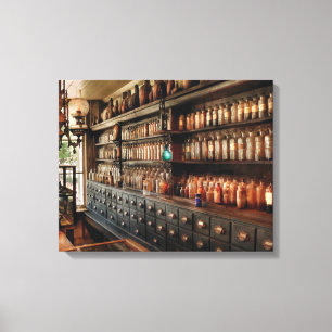 Pharmacy - So many drawers and bottles Canvas Print