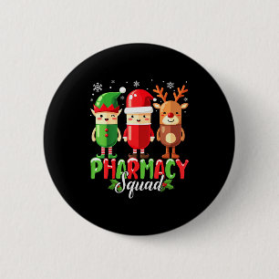 Pharmacy Squad Christmas Costume Funny Lls Pharmac 2 Inch Round Button
