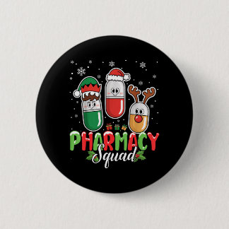 Pharmacy Squad Christmas Costume Reindeer Elf 2 Inch Round Button