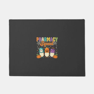 Pharmacy Squad Halloween Ghost Pills Design_1 Doormat