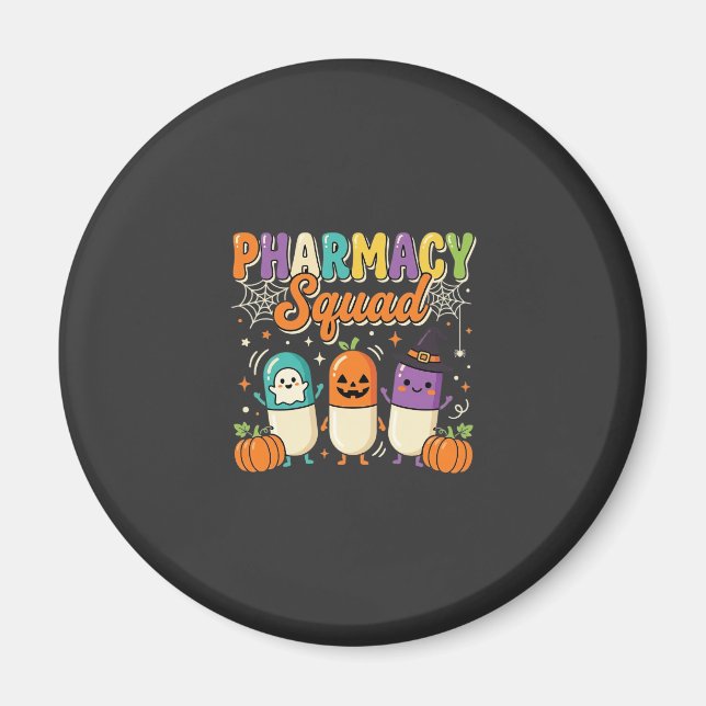 Pharmacy Squad Halloween Ghost Pills Design_1 Magnet (Front)