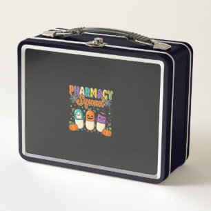 Pharmacy Squad Halloween Ghost Pills Design_1 Metal Lunch Box