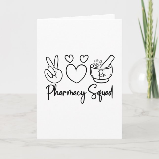 Pharmacy Squad Medicine Pharmacist Technician Tech Card (Front)
