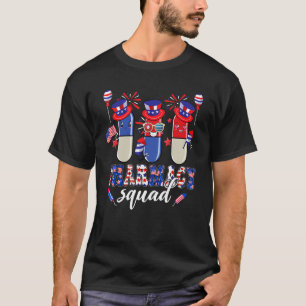 Pharmacy Squad Pills Fireworks Pharmacist 4th Of T-Shirt