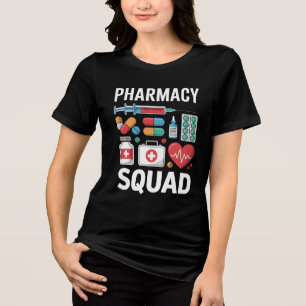 Pharmacy Squad World Pharmacist Day Medical Design Tri-Blend Shirt