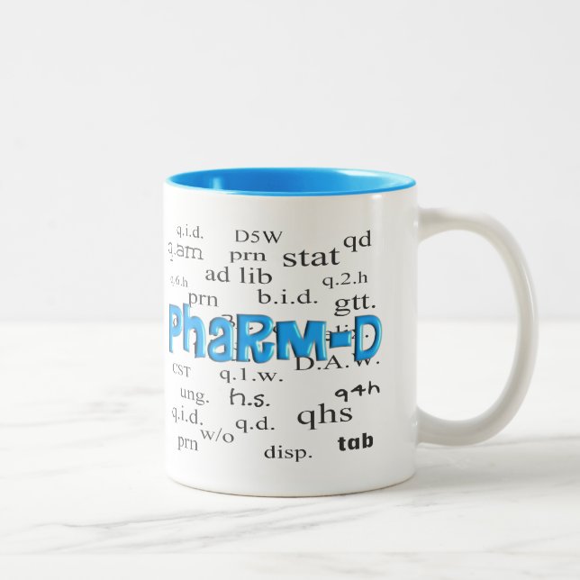 Pharmacy Student Pharm-D Gifts Two-Tone Coffee Mug (Right)