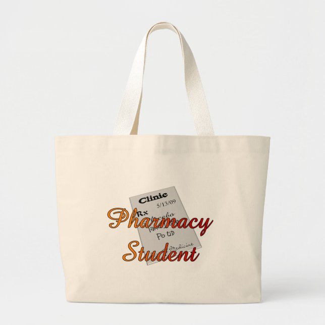 Pharmacy student Unique Gifts Large Tote Bag (Front)