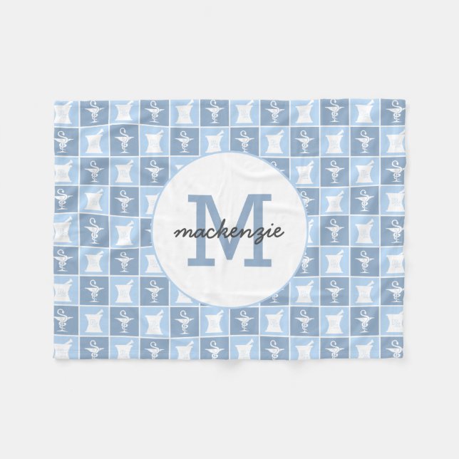 Pharmacy Symbol | Pharmacist | Pharmacy Custom Fleece Blanket (Front (Horizontal))