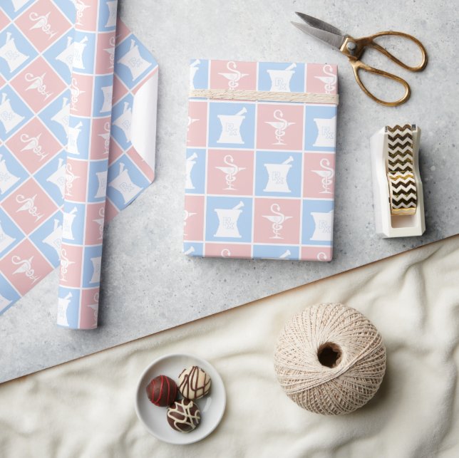 Pharmacy Symbol | Pharmacist | Pharmacy Tech Wrapping Paper (Crafts)