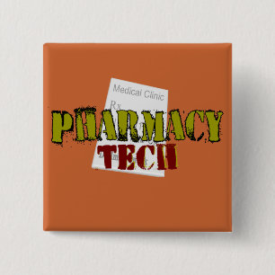 Pharmacy Tech Gifts With Prescription Design 2 Inch Square Button