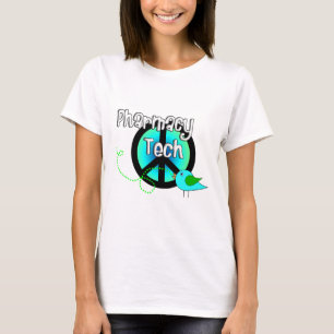 Pharmacy Tech Peace Sign Design Gifts T-Shirt