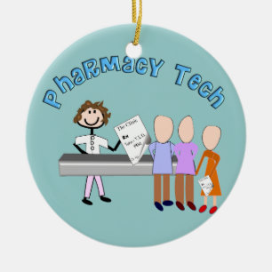 Pharmacy Tech  Prescription Christmas Ornament