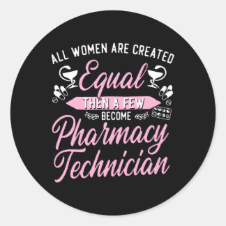 Pharmacy Tech Technician Pharmacist Student Female Classic Round Sticker
