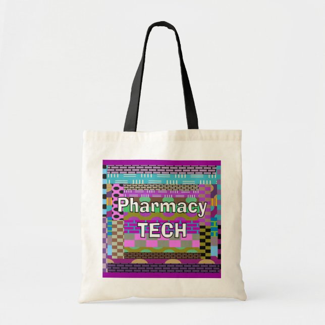Pharmacy  Tech Tote Abstract Art (Front)