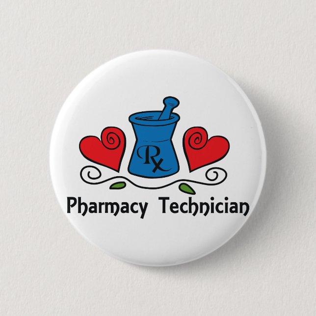 Pharmacy Technician 2 Inch Round Button (Front)