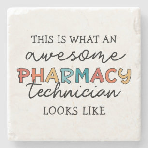 Pharmacy Technician Awesome Pharmacy Tech Funny Stone Coaster