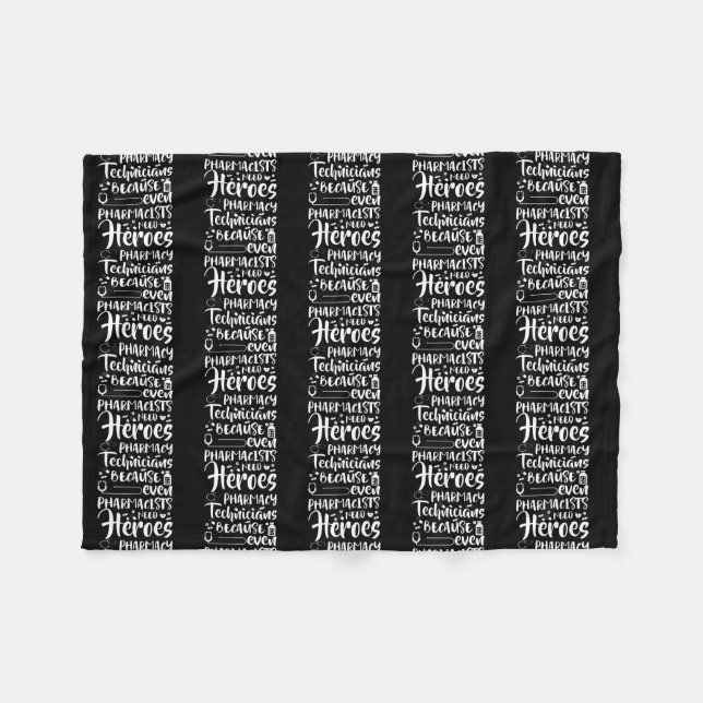 Pharmacy Technician Because Pharmacist Need Fleece Blanket (Front (Horizontal))