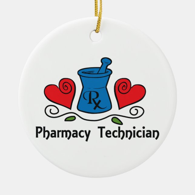 Pharmacy Technician Ceramic Ornament (Front)