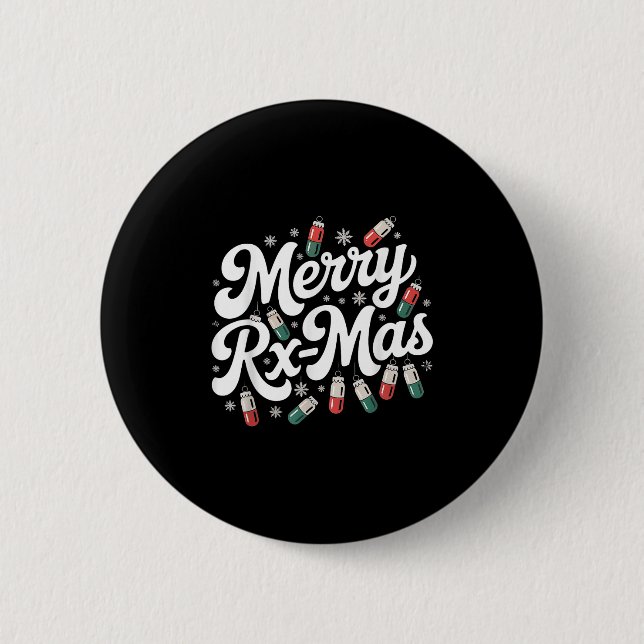 Pharmacy Technician Christmas Pharmacist Pharmacy  2 Inch Round Button (Front)