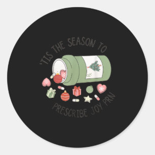 Pharmacy Technician Christmas Pharmacy Graduation  Classic Round Sticker