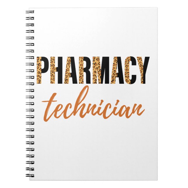 Pharmacy Technician CPHT Leopard Print Notebook (Front)