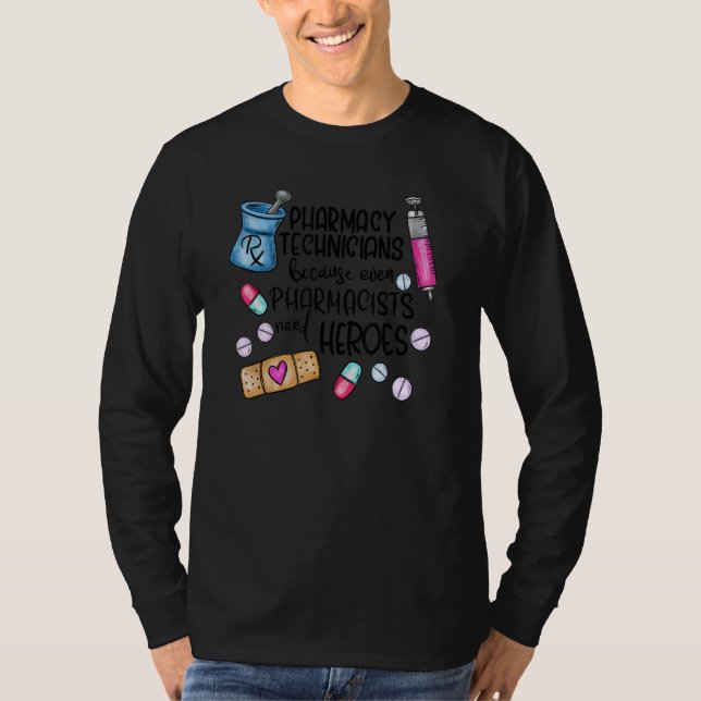 Pharmacy Technician Cpht Pharmacist Pharm Tech T-Shirt (Front)