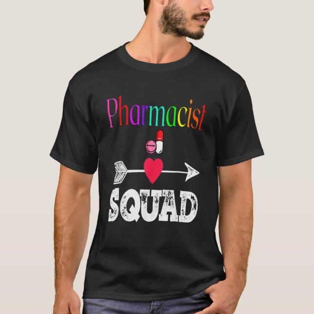 Pharmacy Technician Heartbeat Pharma Tech T-Shirt (Front)