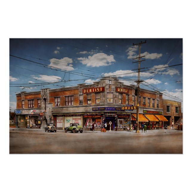 Pharmacy - The corner drugstore 1910 Poster (Front)
