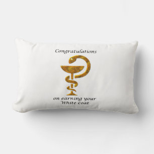 Pharmacy White Coat Ceremony Congratulations Lumbar Pillow