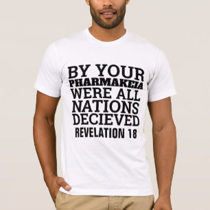 PHARMAKEIA, VACCINE, MARK OF THE BEAST, T-SHIRTS