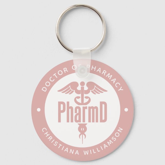 PharmD Doctor of Pharmacy Graduation Pharmacist Keychain (Front)