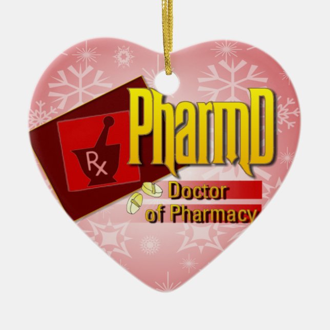 PharmD Doctor of Pharmacy LOGO Ceramic Ornament (Front)
