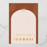 Phase de Boho Moon | Carte d'affichage à oreille e