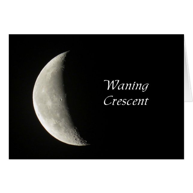 Phase de la lune du croissant d'attente (Devant horizontal)