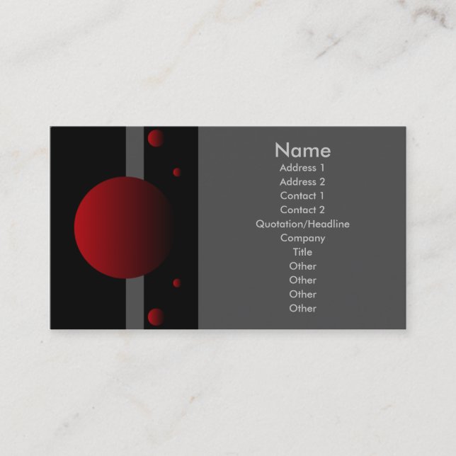 Phase - Red Business Card (Front)