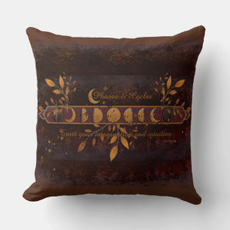 Phases and Cycles Throw Pillow