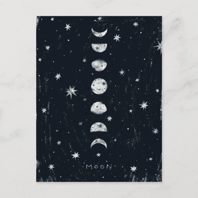 Phases de la carte postale lune (Devant)