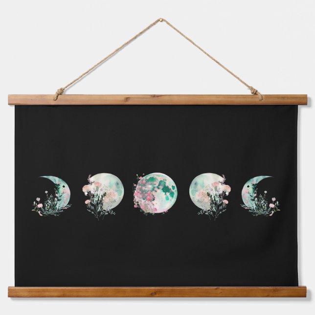 Phases de la lune Tapisserie murale en bois (Devant)
