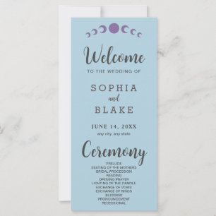 Phases de la lune violette Programme de mariage bl