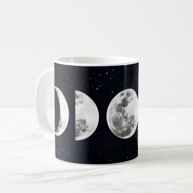 Phases of the Moon Galaxy Coffee Mug (Front Left)