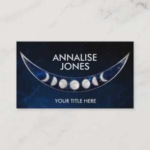 Phases of the moon - nebula business card