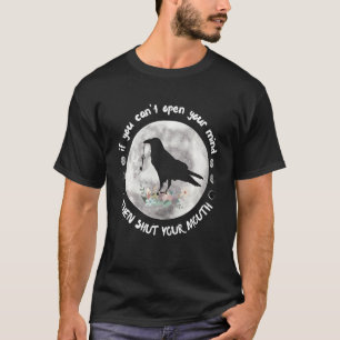 Phases Of The Moon Open Your Mind Raven Wicca Tatt T-Shirt