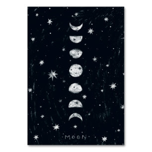 Phases of the moon Table Card