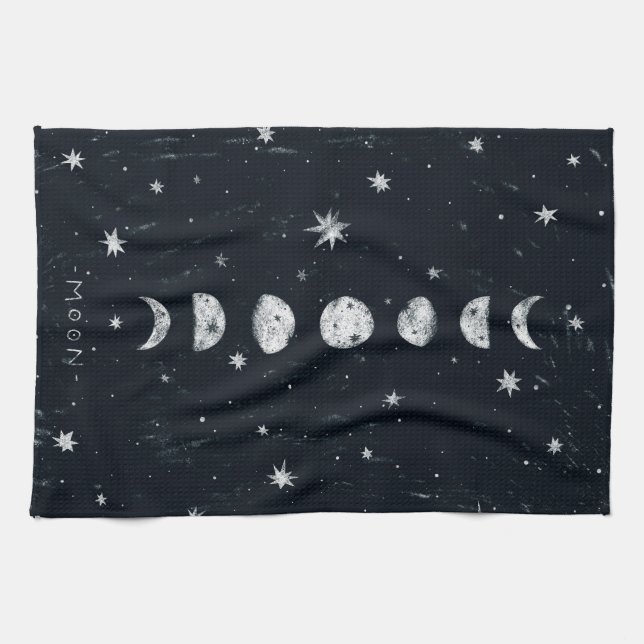 Phases of the moon TeaTowels Kitchen Towel (Horizontal)
