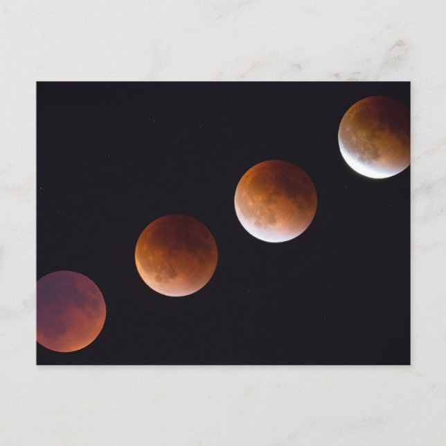 Phases of Total Lunar Eclipse | Seattle Postcard (Front)