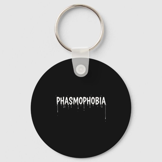 Phasmophobia halloween paranormal gamer horror  keychain (Front)