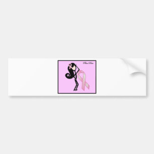 phat diva cancer ribbon PINK Bumper Sticker