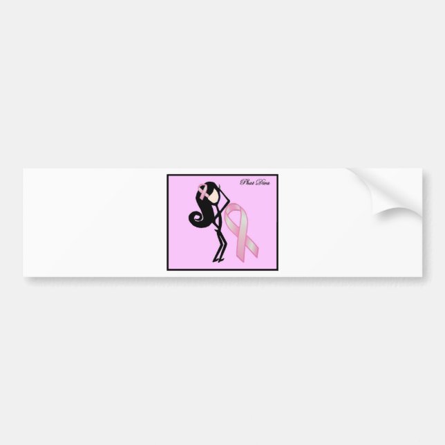 phat diva cancer ribbon PINK Bumper Sticker (Front)