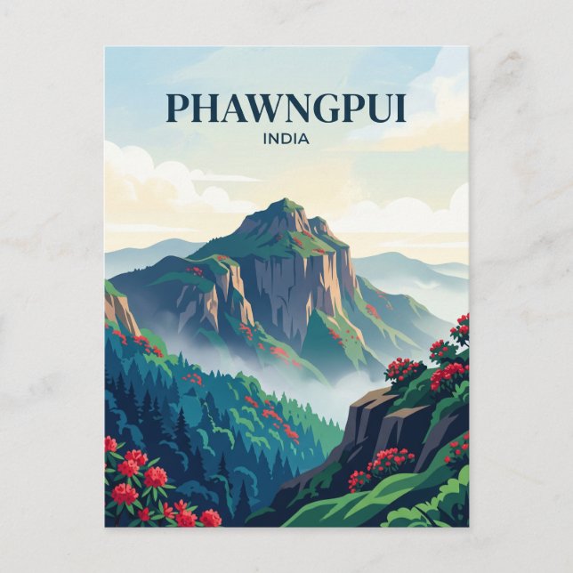 Phawngpui Blue Mountain National Park India Postcard (Front)