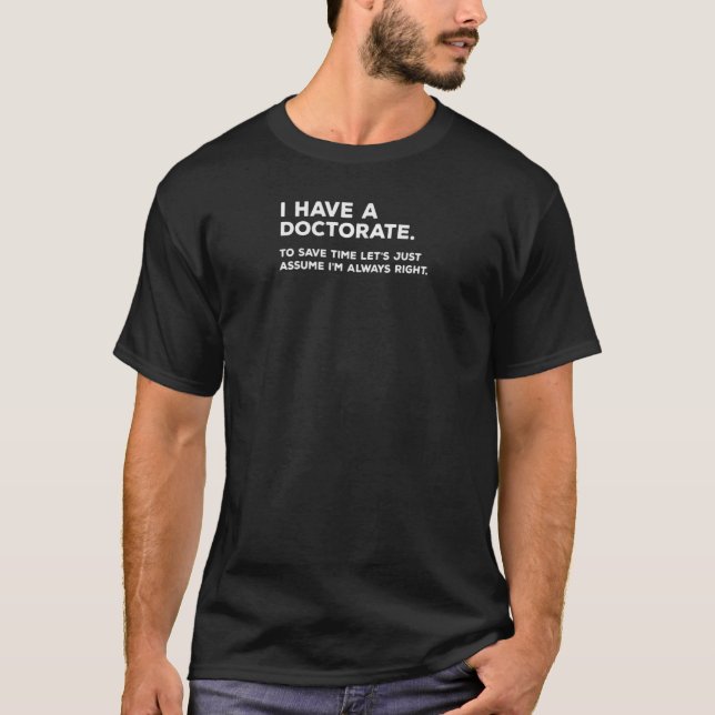 PhD, 2021 Doctorate Graduation T-Shirt (Front)